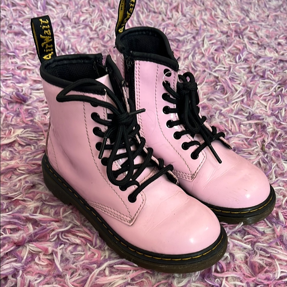 Dr. Martens Pink Leather Boots
